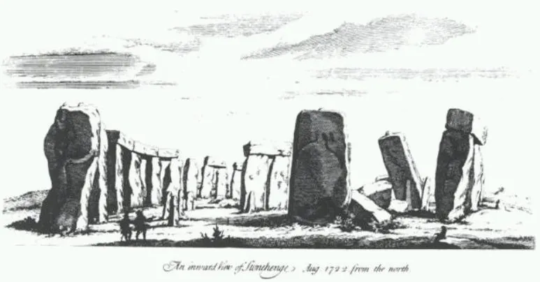 A drawing of Stonehenge take from William Stukeley's book 'Stonehenge, A Temple Restor'd to the British Druids'. Credit: William Stukeley/Public Domain.