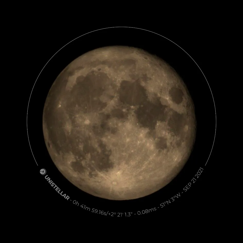The Moon captured with the Unistellar eVscope 2