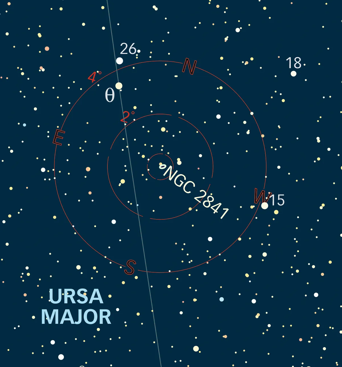 Chart showing the location of galaxy NGC 2841