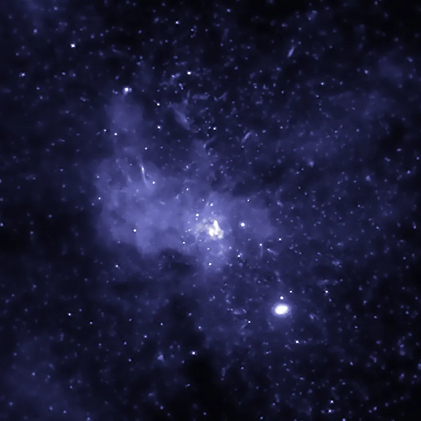 A collection of black holes near the centre of the Milky Way, just 3 lightyears from Sagittarius A*, captured by the Chandra X-ray Observatory. Credit: NASA/CXC/Columbia Univ./C. Hailey et al.