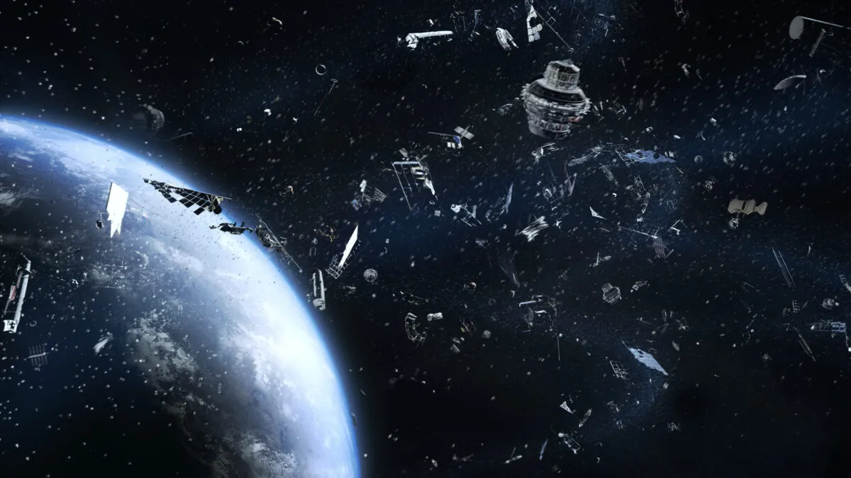 Space junk is the name given to spent satellites and other debris in orbit around Earth. Credit: janiecbros / Getty Images