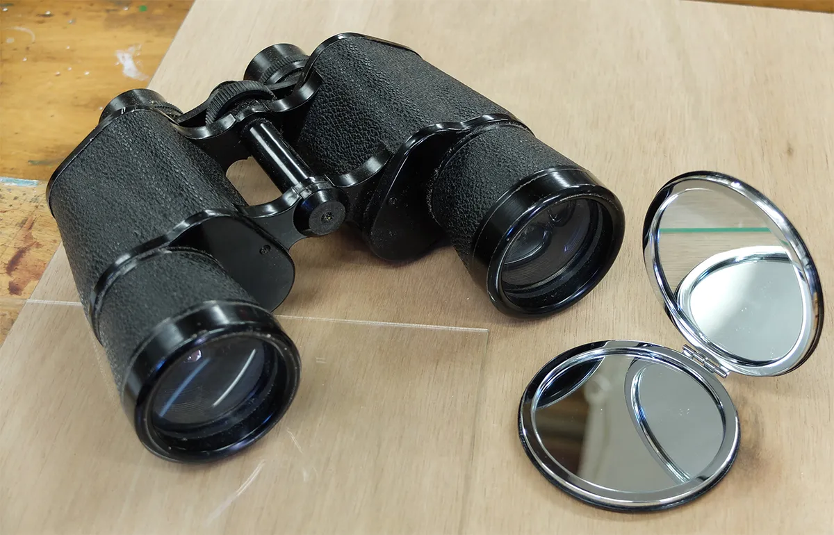 Use a cheap pair of binoculars to build your solar projector.