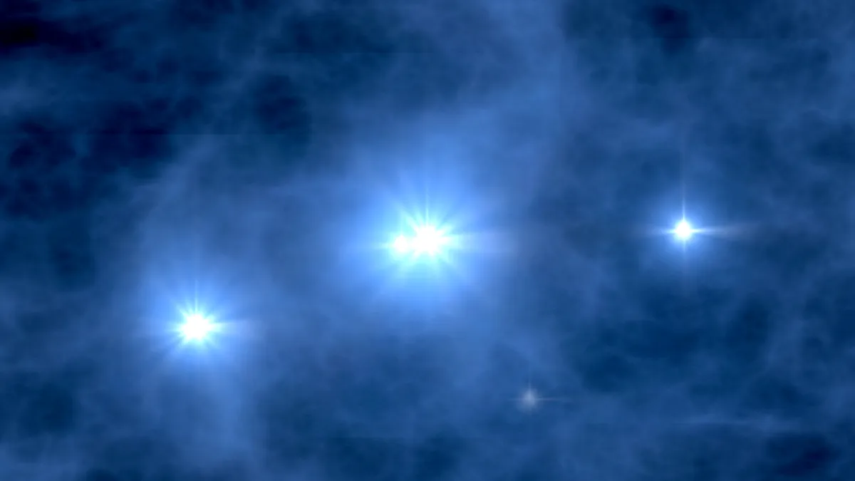 Artist's impression of the first stars in the Universe. Credit: NASA/WMAP Science Team
