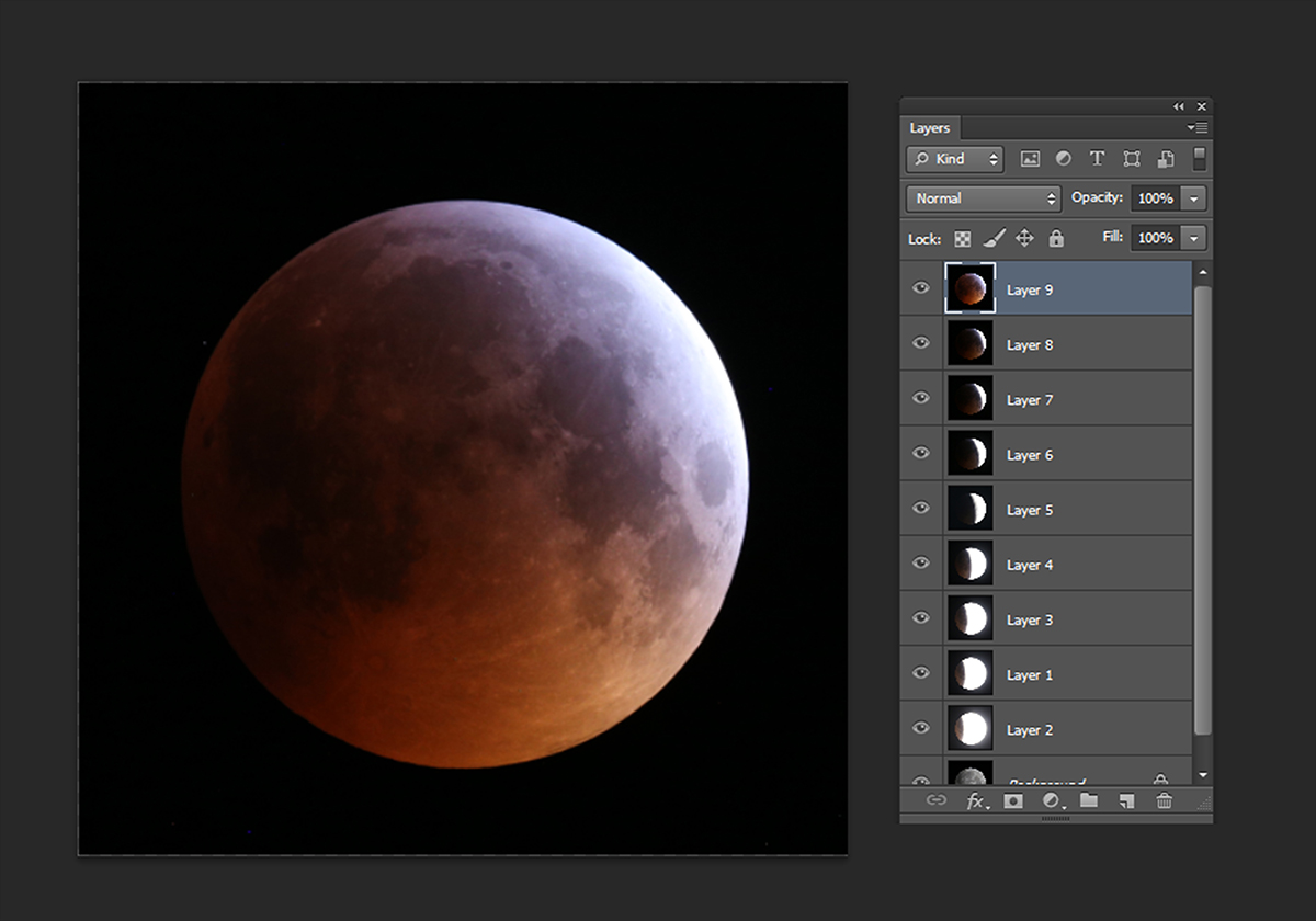 make animation of lunar eclipse step 02