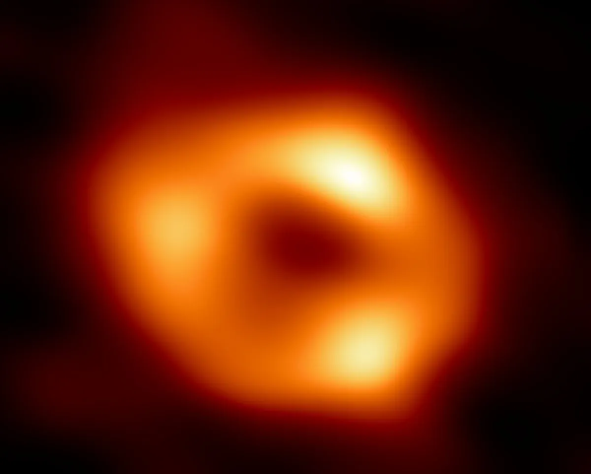 The first ever image of Sagittarius A*, the supermassive black hole at the centre of our Galaxy. Credit: EHT Collaboration