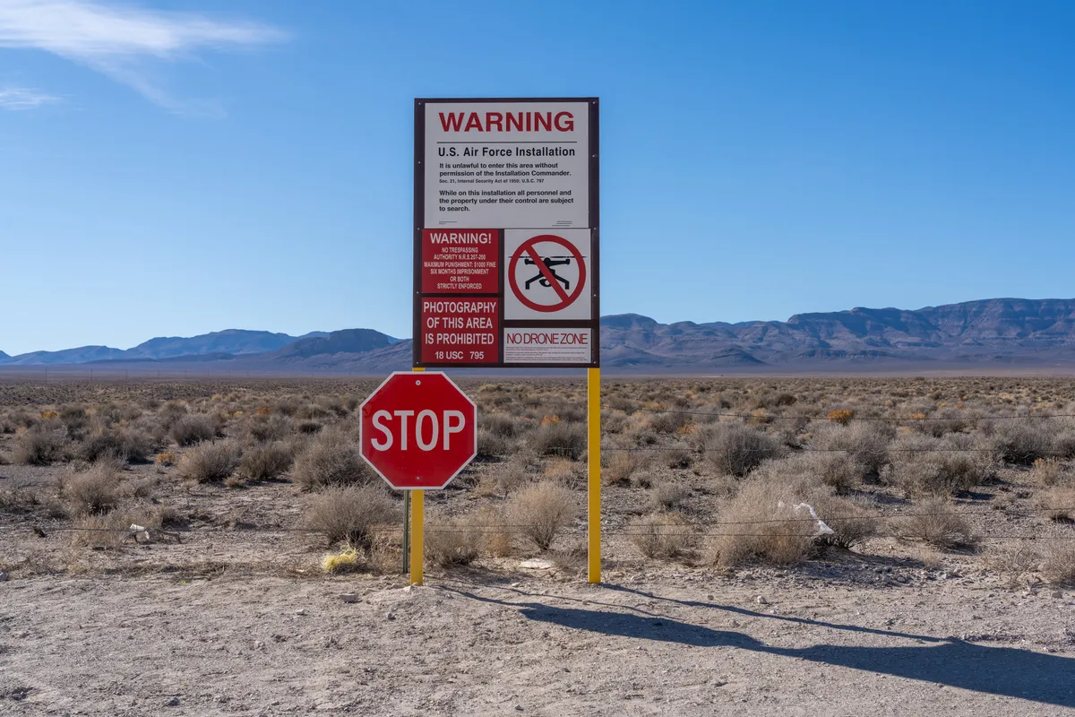 Area 51 is a secretive US military facility that is the subject of many alien conspiracy theories. Credit: Brian P Irwin / Getty Images