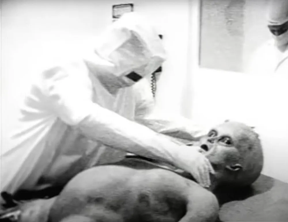 The famous 'alien autopsy' film released in 1995 was later confirmed as being a hoax.