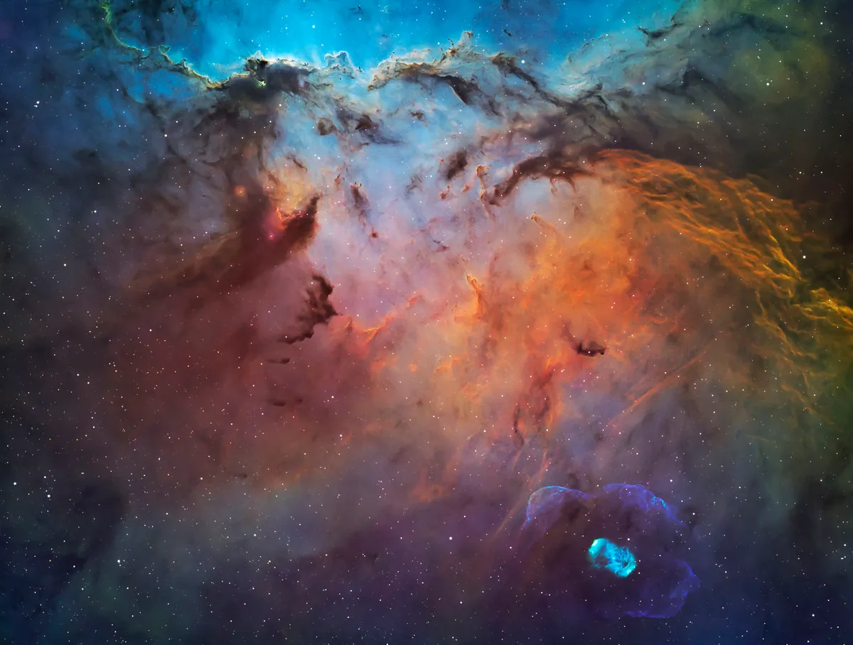 NGC 6188, The Dragons of Ara Shaun Robertson, Melbourne, Australia, 10, 25, 26 and 29 April 2022 Equipment: ZWO ASI1600GT camera, Sky-Watcher Esprit 100ED refractor, Sky-Watcher EQ6-R Pro mount