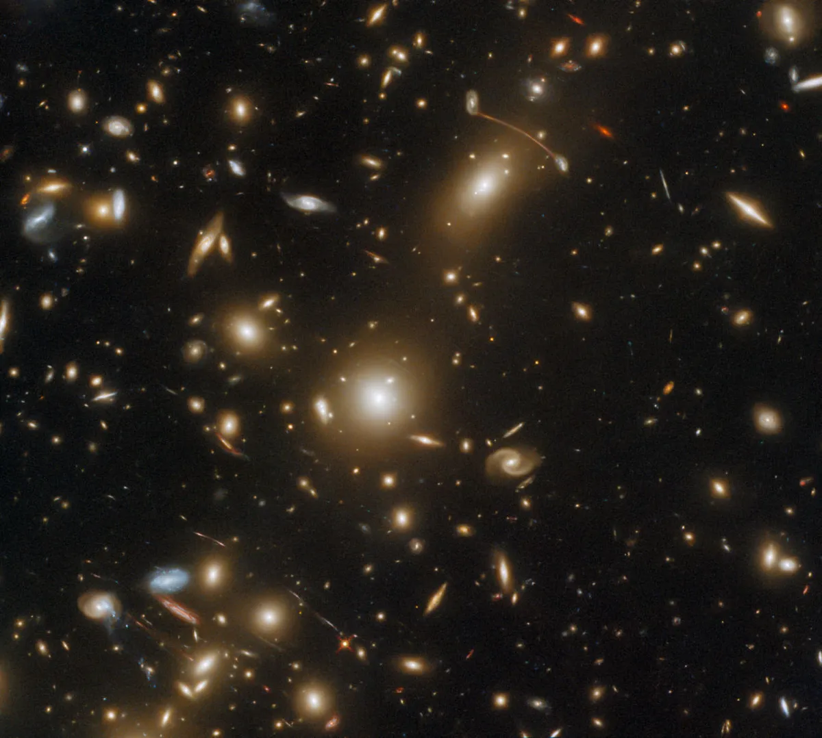 Galaxy Cluster Abel 1351, Hubble Space Telescope, 20 June 2022. Credit: ESA/Hubble & NASA, H. Ebeling. Acknowledgement: L. Shatz