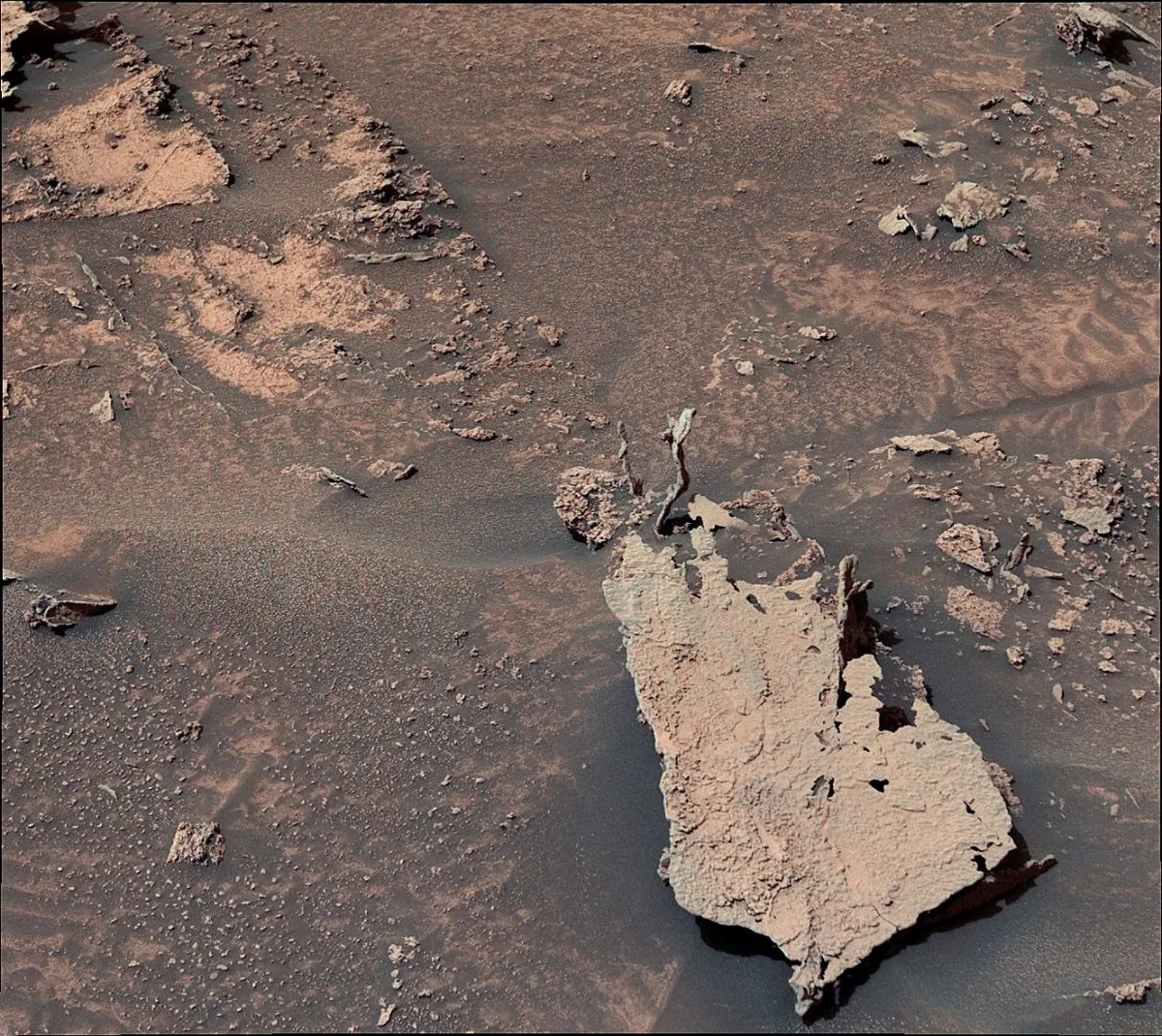 Strange rocks on Mars Curiosity Rover, 15 May 2022 Credit: NASA/JPL-Caltech/MSSS