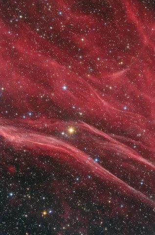 The Rolling Waves of Vela by Paul Milvain, Forbes, Victoria, Australia. Category: Stars & Nebulae. Equipment: ZWO ASI2600MM Pro camera, 1125 mm f/4, 9 x 300-second R/G/B exposures, 91 x 300- second H-alpha exposures, 53x 300-second SII exposures