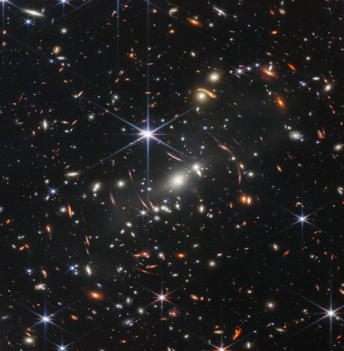 James Webb Space Telescope's first full colour image: a deep view of space centred around galaxy cluster SMACS 0723. Credit: NASA, ESA, CSA, and STScI