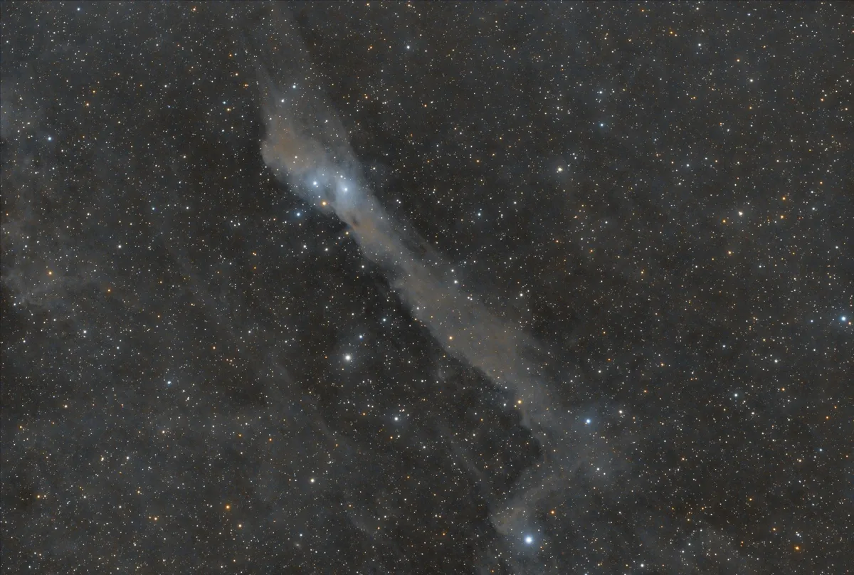 LBN534 and VDB 158 in Andromeda, by Cosar Catalin Daniel, Henlow, Bedfordshire, UK, January 2022. Equipment: QHY 268c camera, Takahashi FSQ85 EDX telescope, EQ8 mount, Sbig SG4 autoguider.
