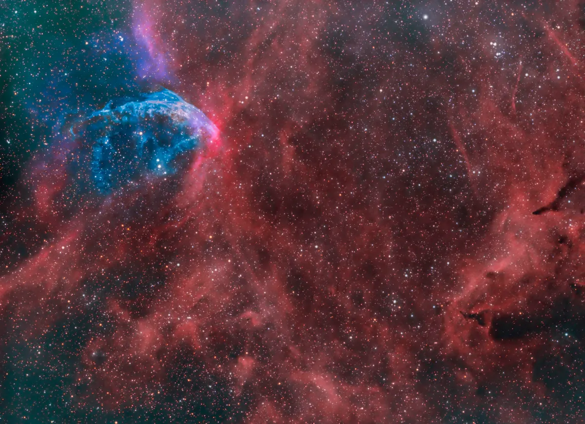 WR134, variable star in Cygnus Bill Batchelor, Coquitlam, British Columbia, Canada, June 2022 Equipment: SI1600mm C Pro camera, William Optics FLT98 f/6.3 refractor, Celestron AVX mount