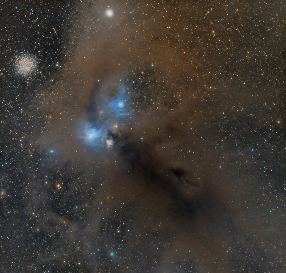 NGC 6729, molecular cloud in Corona Australis Ethan Wong Yew Hoe, Mersing, Malaysia, August 26 2022. Equipment: QHYCCD 533C camera, Stellamira 90mm CF Triplet refractor, iOptron CEM-26 mount