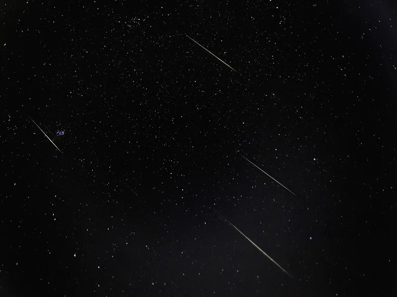 The Geminids are caused by Earth passing through the debris stream from the asteroid 3200 Phaethon. Credit: Pete Lawrence