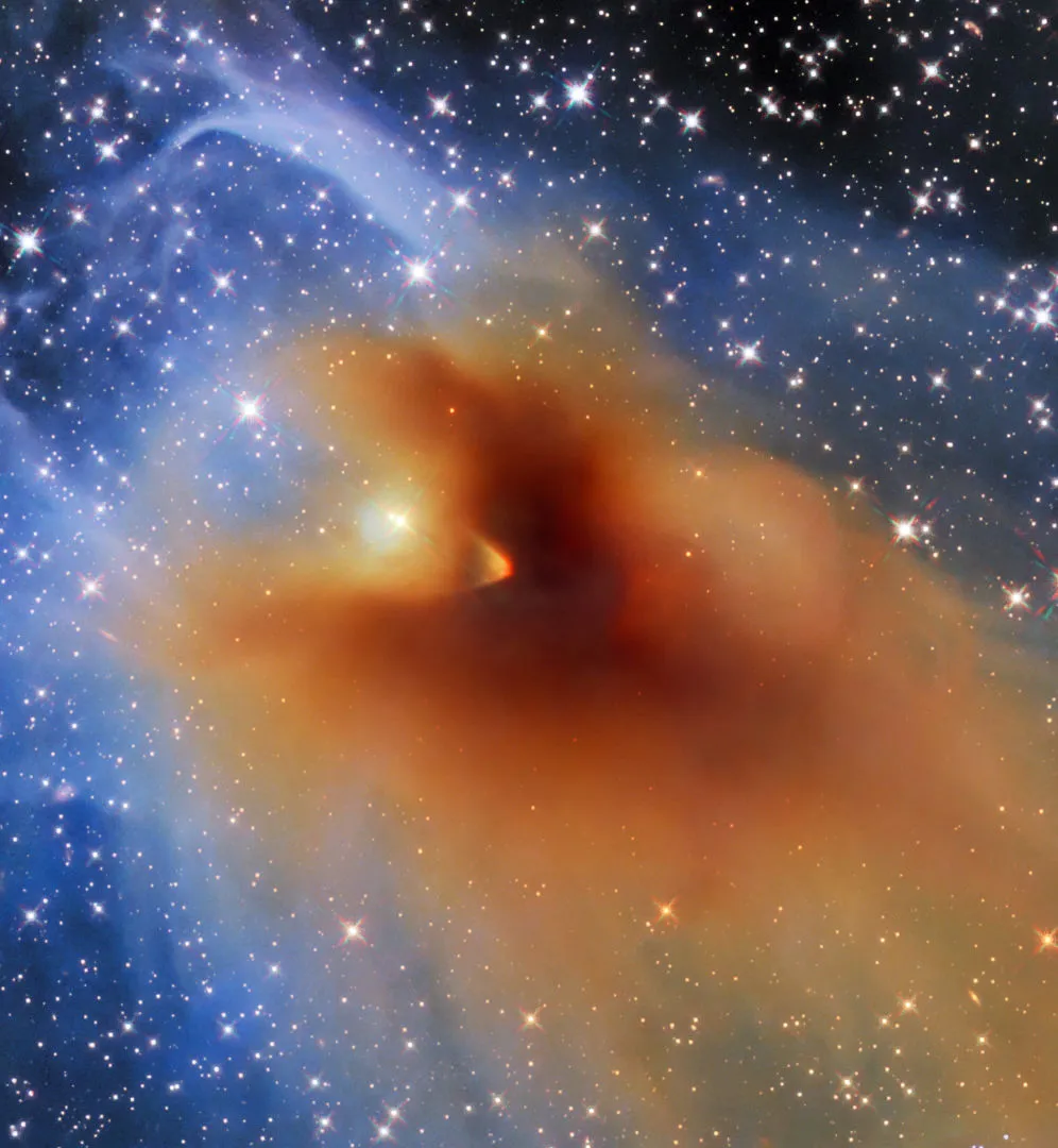 Image credit: ESA/Hubble, NASA & STScI, C. Britt, T. Huard, A. Pagan Dense core CB 130-3 in Serpens Hubble Space Telescope, 18 November 2022