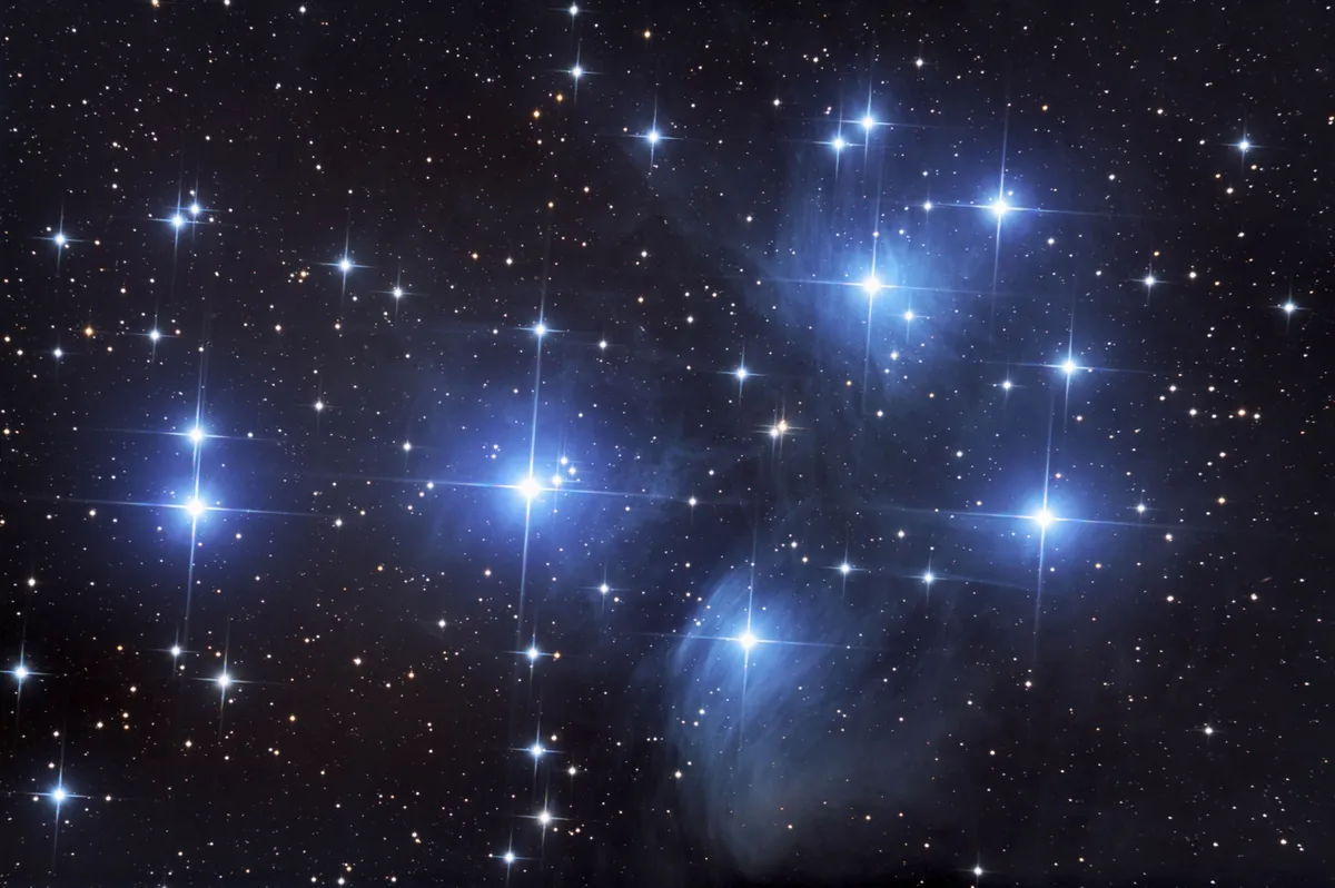 The Pleiades, Jared Bowens, Backyard Country Observatory, Clarksdale, Missouri, US, 21-22 November 2022 Equipment: Canon EOS 60D DSLR camera, Orion 8-inch Newtonian astrograph, Celestron AVX mount