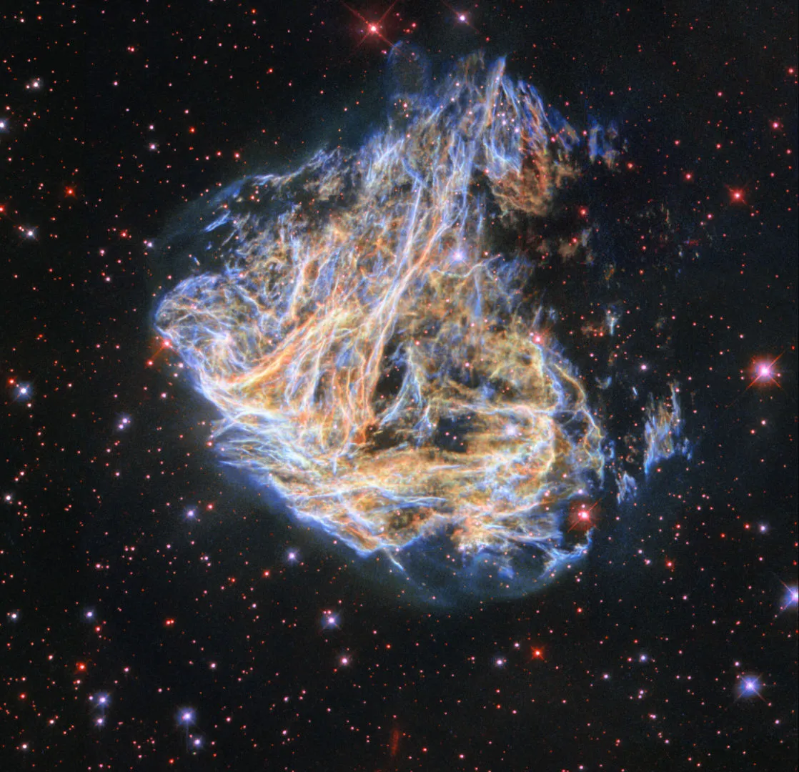 Image credit: ESA/Hubble & NASA, S. Kulkarni, Y. Chu Supernova LMC N49 in the Large Magellanic Cloud Hubble Space Telescope, 13 December 2022