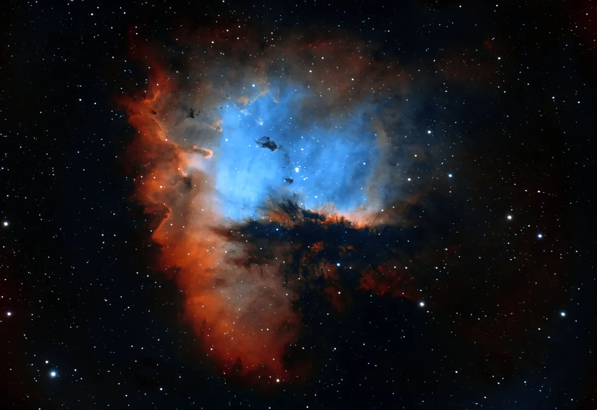 The Pac-Man Nebula, Darren Butterworth, Grove, Oxfordshire, 13 August 2022 Equipment: ASI294MC PRO camera, Celestron EdgeHD 8-inch Aplanatic Schmidt reflector, Sky-Watcher HEQ5 Pro mount