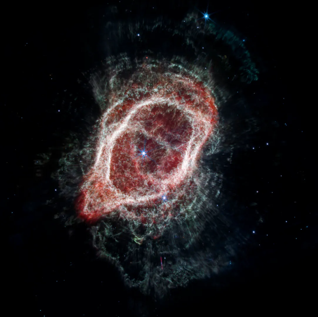 Credit: NASA, ESA, CSA, STScI, Orsola De Marco (Macquarie University), Joseph DePasquale (STScI) Southern Ring nebula in Vela James Webb Space Telescope, 8 December 2022