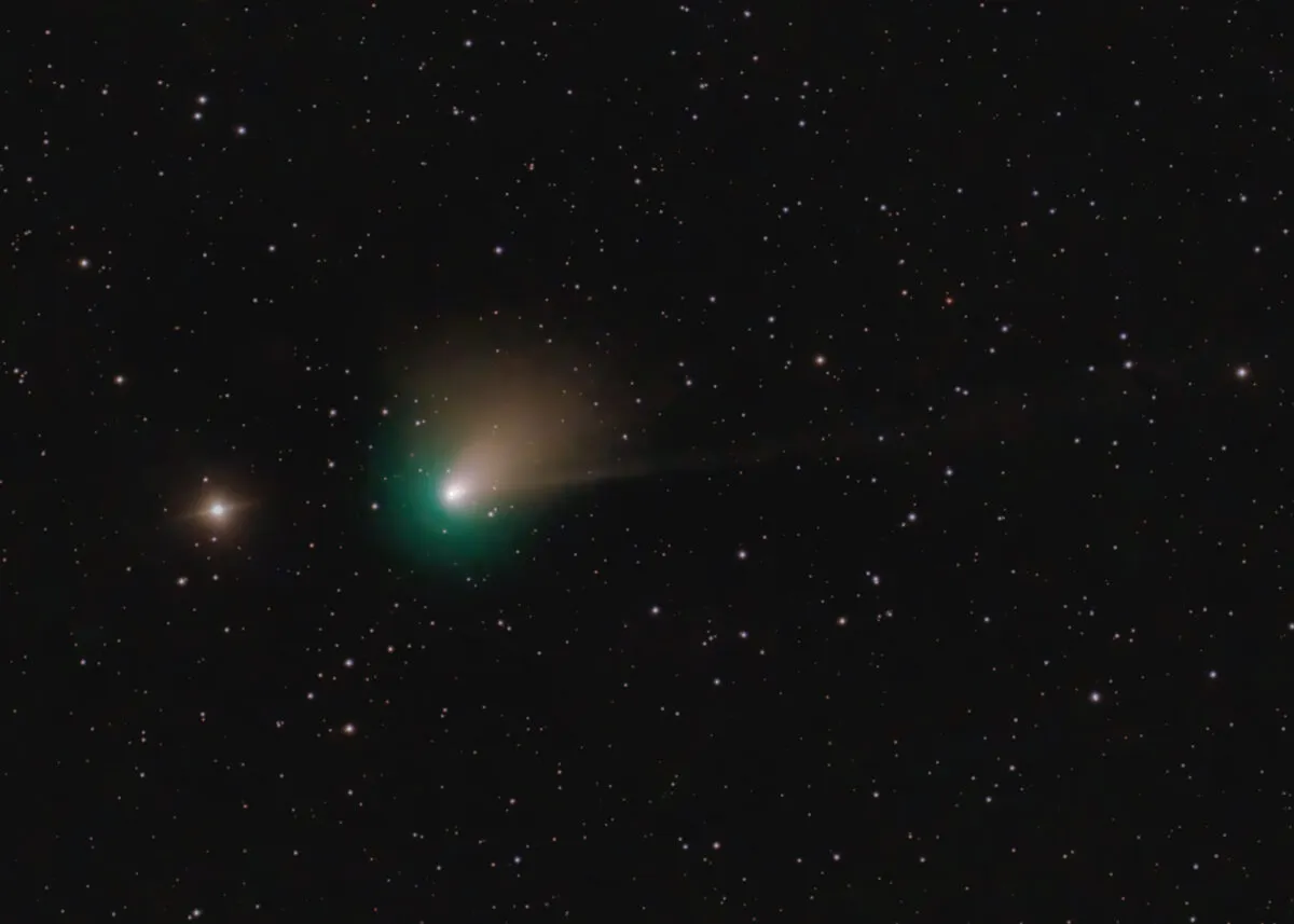 Neil Wilson captured this image of Comet C/2022 E3 ZTF) from Terrington, St. Clement, UK on 9 January 2023. Equipment: Altair 26C Protec camera, Celestron 9.25” EdgeHD   Hyperstar V4, Sky-Watcher AZ EQ6 mount. 60x10