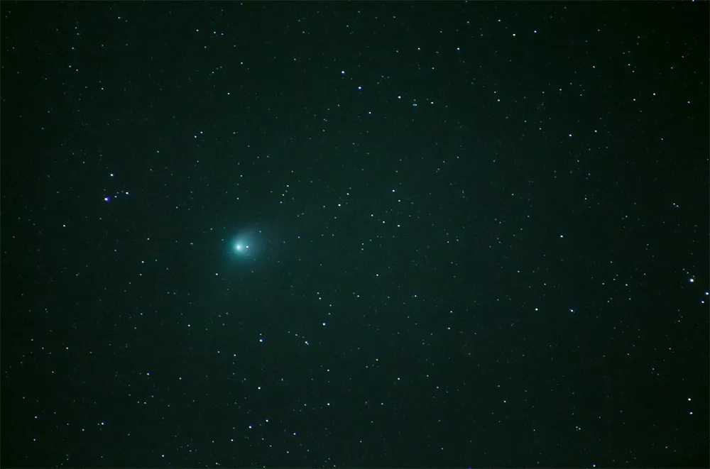 Comet C/2022 E3 ZTF captured by Stuart Atkinson on 27 January 2023 from Methven, Scotland. Equipment: Canon 700D DSLR camera, iOptron Sky Tracker.
