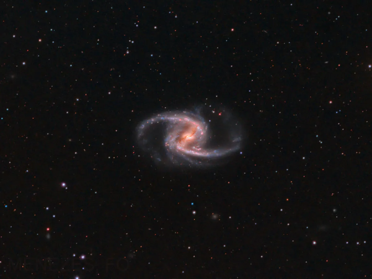 NGC 1365, The Great Barred Spiral Galaxy Fernando Oliveira de Menezes, Munhoz, Brazil, 1 August to 24 December 2022 Equipment: ASI 6200mc, Sky-Watcher Esprit 150 ED Pro refractor, iOptron CEM120 centre balanced EQ Goto mount