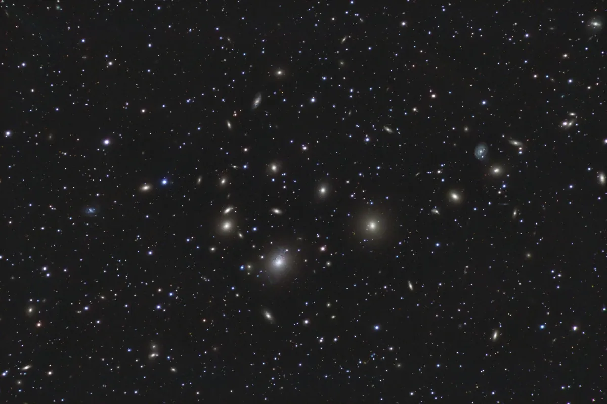 Abell 426 Galaxy Cluster in Perseus Mark Shelton, Birmingham, UK, 14 to 16 December 2022 Equipment: ZWO ASI 6200 camera, Celestron C14 Schmidt-Cassegrain reflector, Paramount MX  mount