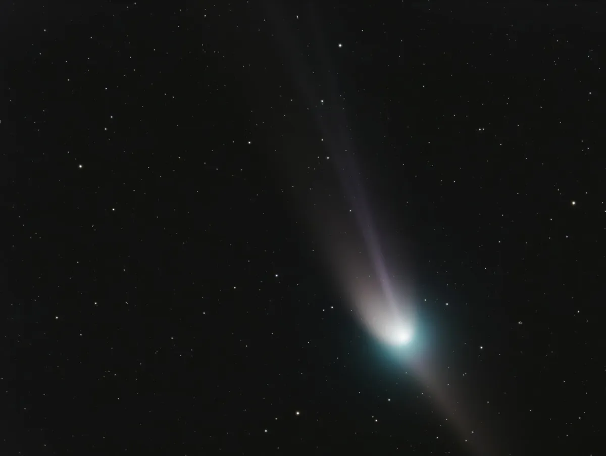 Comet C/2022 E3 (ZTF) Tim Jackson, Cheltenham, Gloucestershire, 24 January 2023 Equipment: ZWO ASI294MC Pro camera, William Optics Zenithstar 73 III APO refractor, Skywatcher EQ5 Pro mount