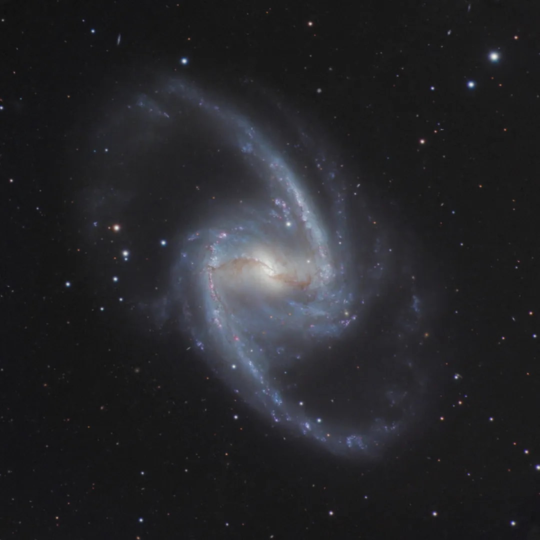 NGC 1365, the Great Barred Spiral Galaxy Dan Crowson, remotely via the El Sauce Observatory, Chile Equipment: FLI ProLine PL16803 camera, ASA 1000 one-metre Ritchey Chretien reflector, ASA Alt-Az Direct Drive mount