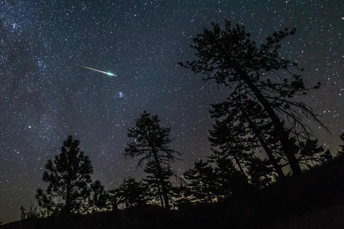 A 2016 Perseid meteor over Cleveland National Forest, California, USA. Credit: Kevin Key / Slworking / Getty Images