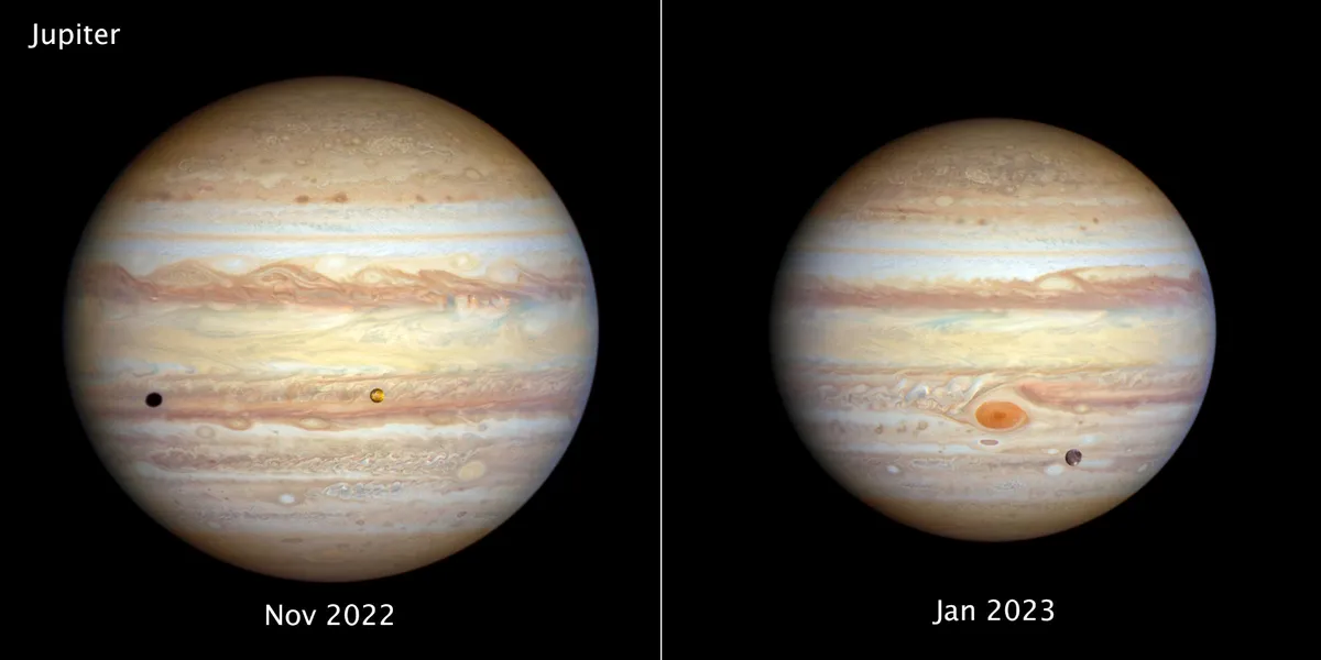 Three months on Jupiter Hubble Space Telescope, 23 March 2023