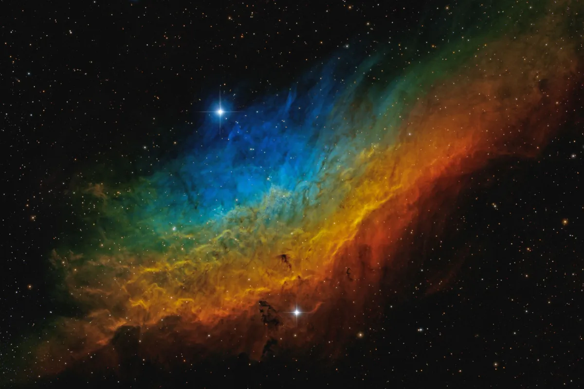The California Nebula Neil Corke, Castilléjar, Spain, January–February 2023 Equipment: Moravian C3-16000 PRO camera, Takahaski FSQ106 refractor, Software Bisque Paramount MX  mount