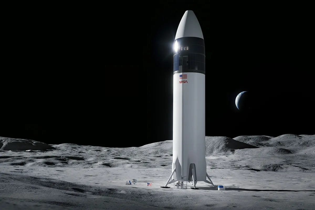 Water will be a key resource for future human settlements on the Moon. Credit: SpaceX