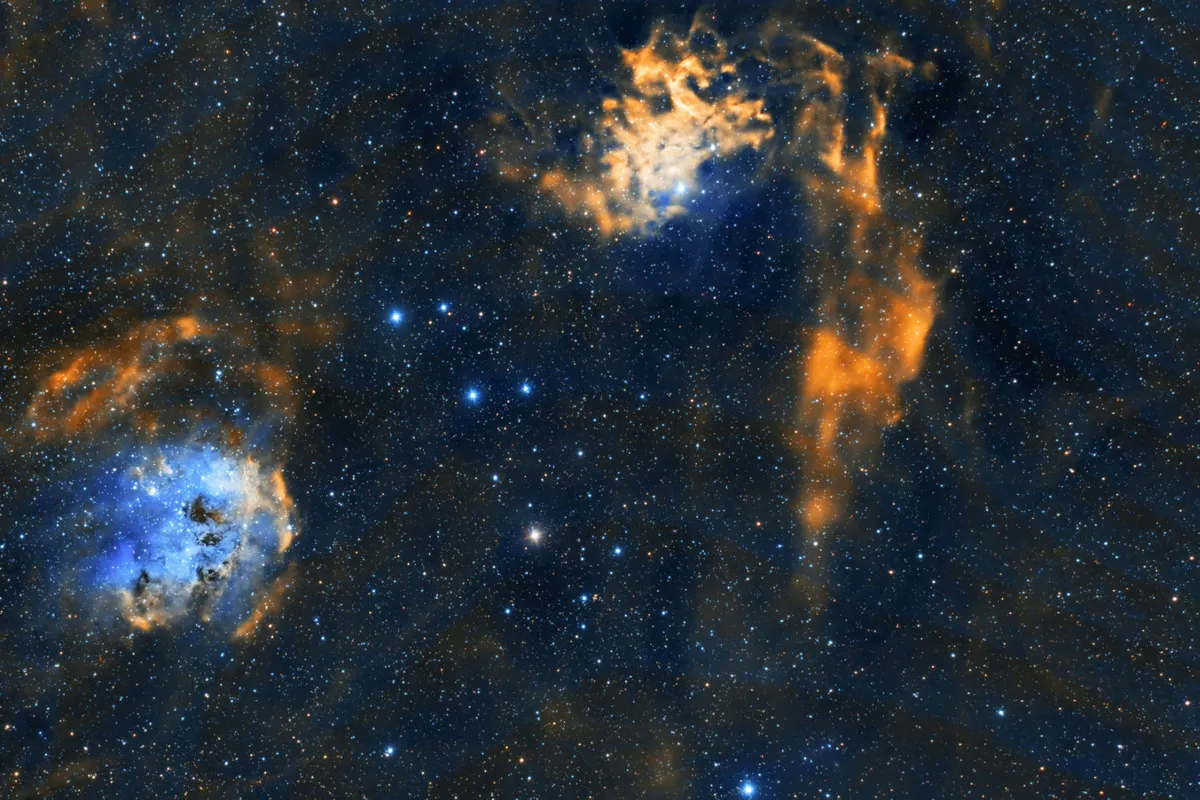 The Flaming Star Nebula with Tadpoles Richard Guest, Kingwinsford, West Midlands, 14 March 2023 Equipment: ZWO ASI2600MC camera, Celestron NexStar Evolution 8-inch EdgeHD Schmidt-Cassegrain with Hyperstar 