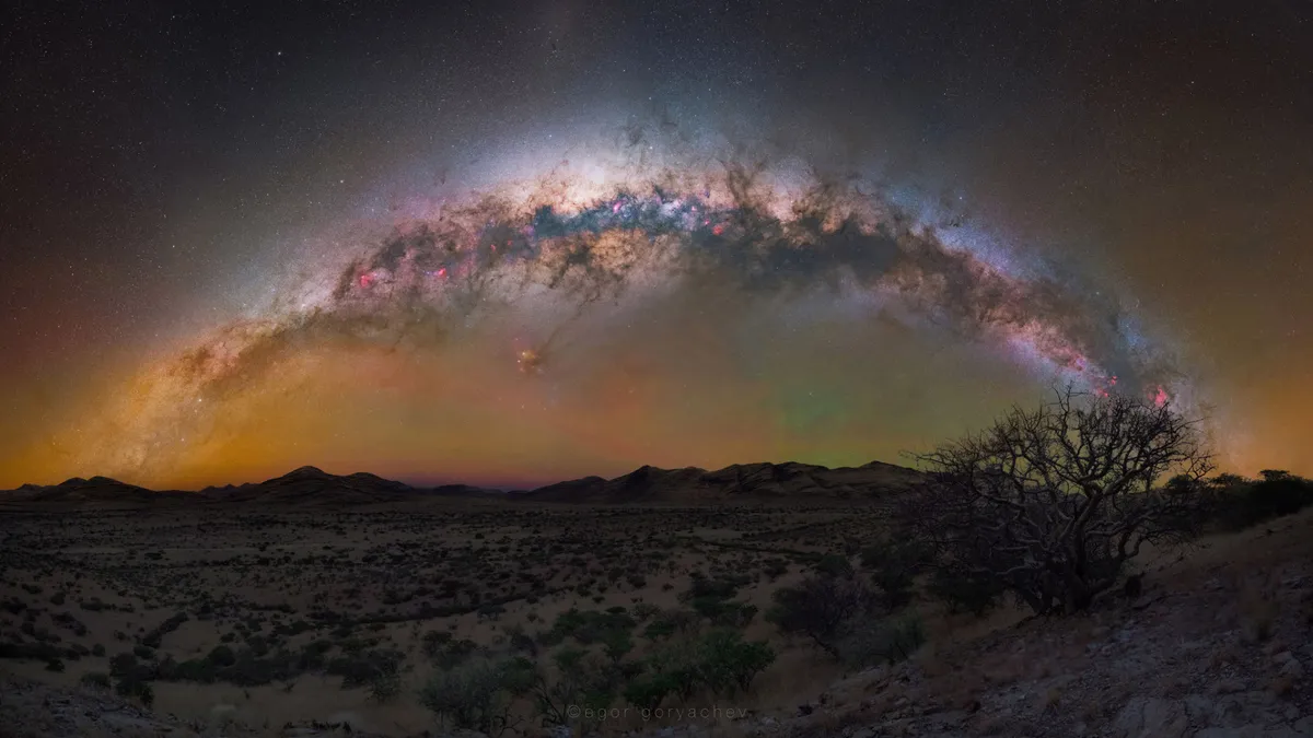 The Milky Way Egor Goryachev, Rooisand Desert Ranch, Namibia, 2 June 2022 Equipment: Nikon D750 DSLR, Sigma Art 50mm f1.4 lens, iOptron SkyGuider Pro mount 