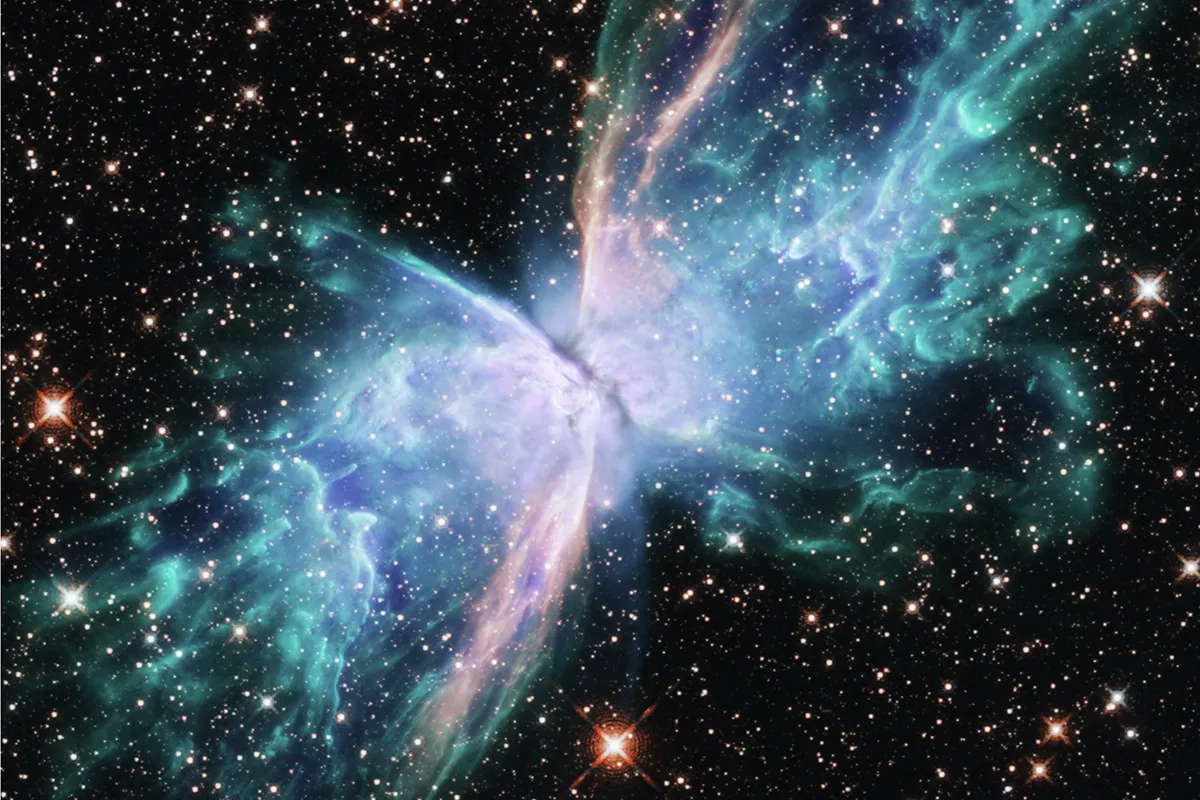 Hubble Space Telescope image of the Butterfly Nebula. Credit: NASA, ESA, and J. Kastner (RIT)