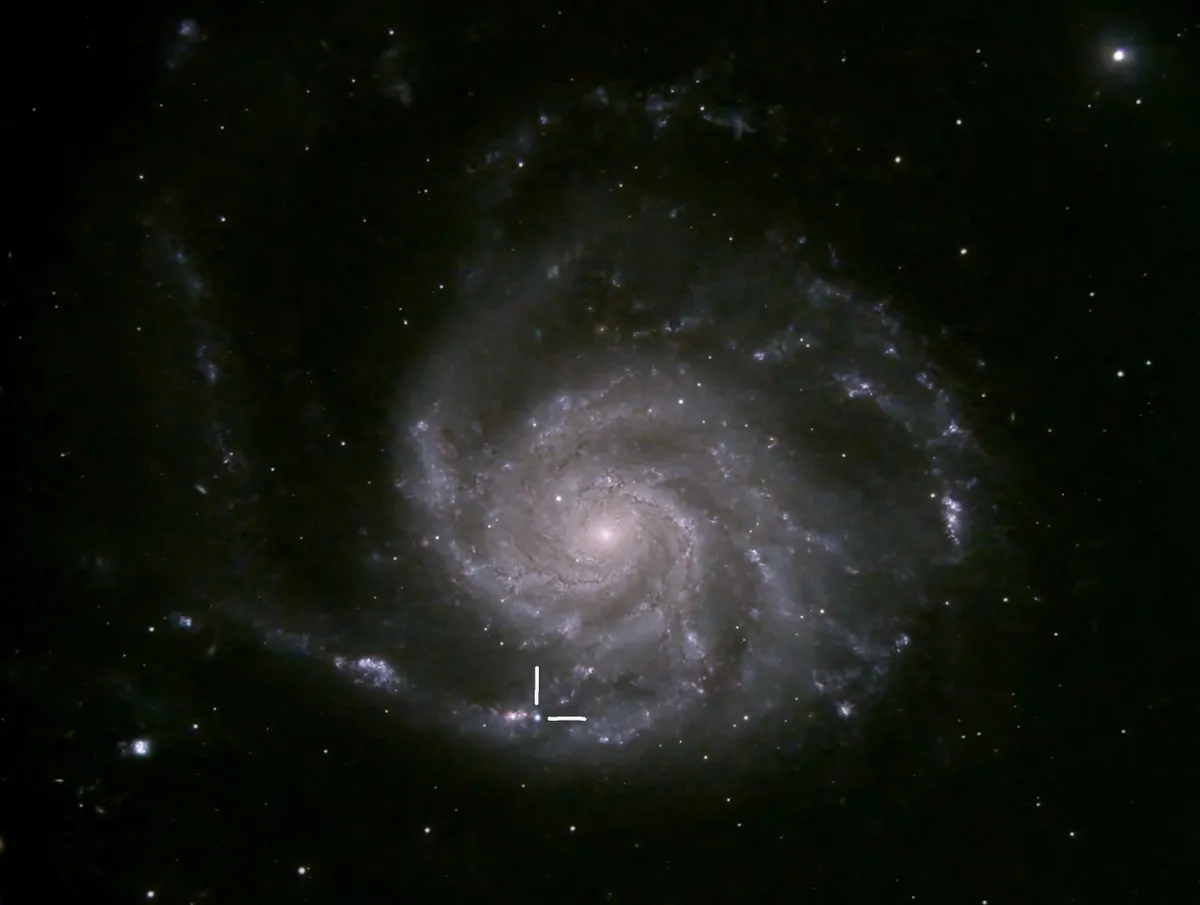 Supernova in M101 Jane Clark, 21 May 2023 Credit: Jane Clark 