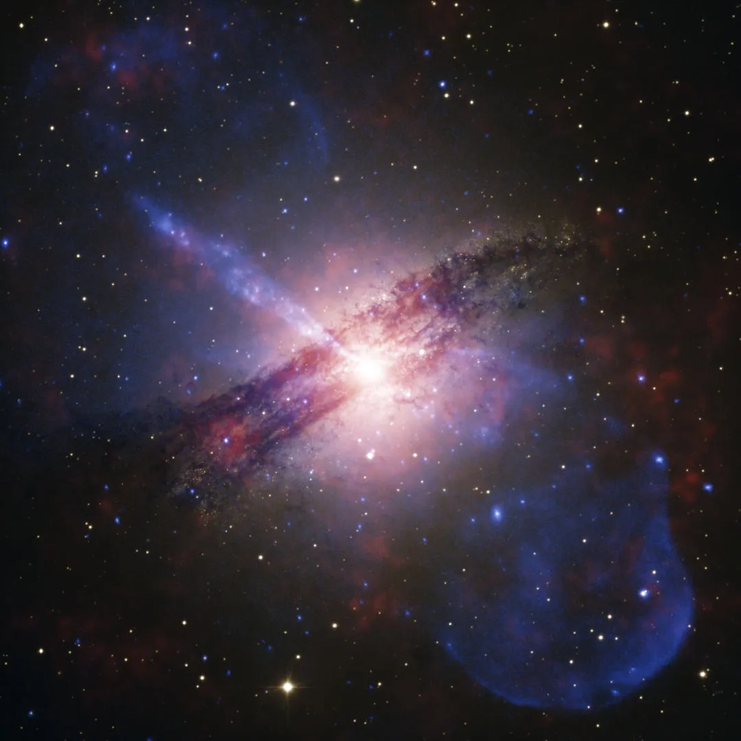 Centaurus A Chandra X-ray Observatory/IXPE/European Southern Observatory, 2 May 2023 Credit: X-ray: (IXPE): NASA/MSFC/IXPE/S. Ehlert et al.; (Chandra): NASA/CXC/SAO; Optical: ESO/WFI Image processing: NASA/CXC/SAO/J.Schmidt 