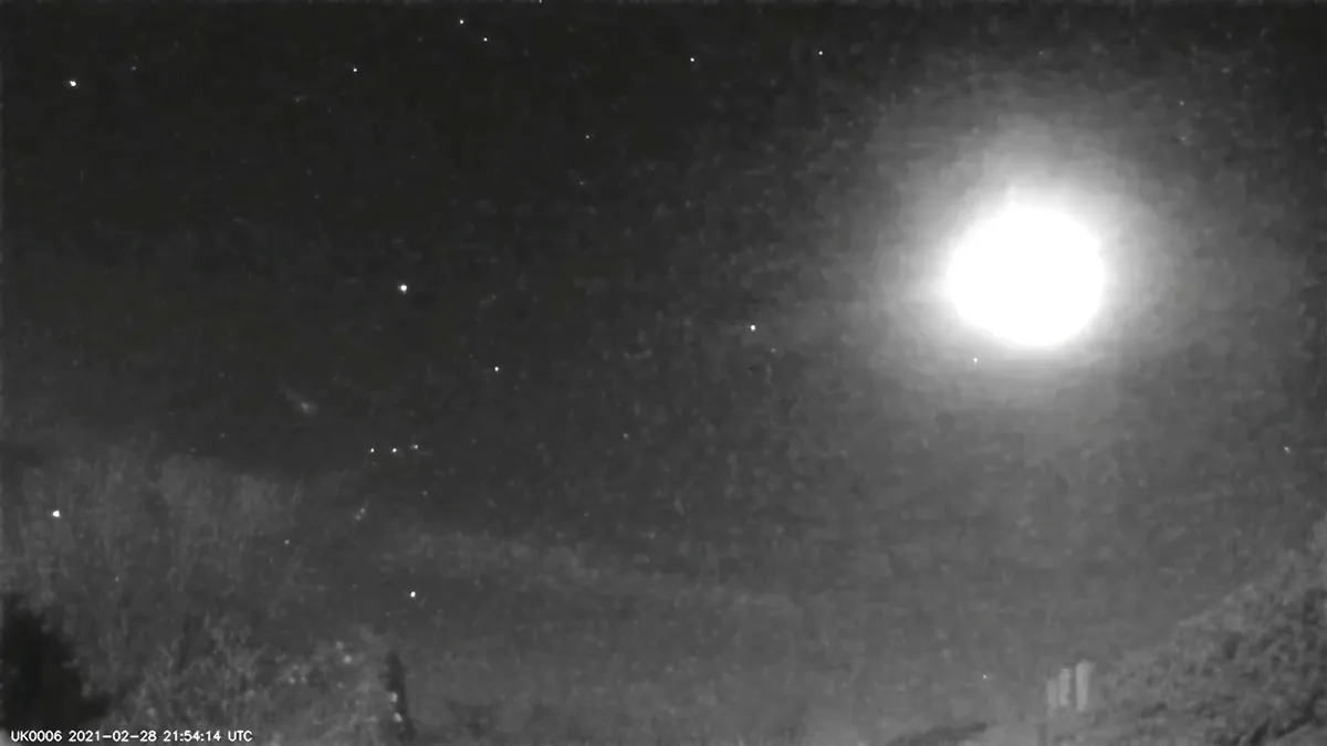 The Winchombe fireball Mary detected on 28 February 2021. Credit: Mary McIntyre.