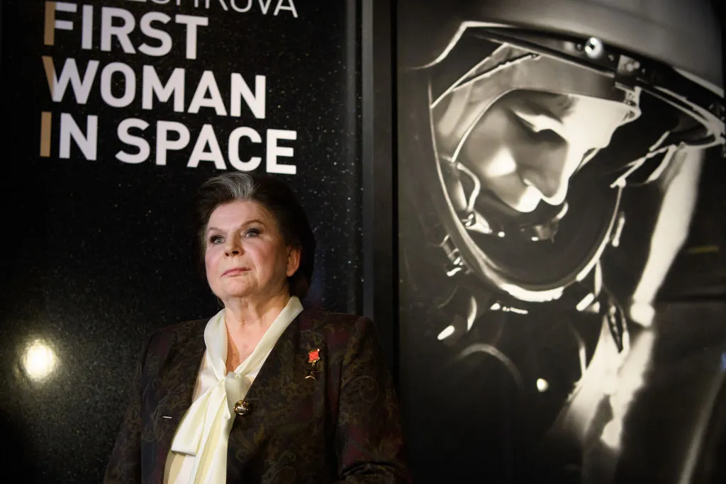 Cosmonaut Valentina Tereshkova during an event at the London Science Museum on 15 March 2017. Photo by Leon Neal/Getty Images