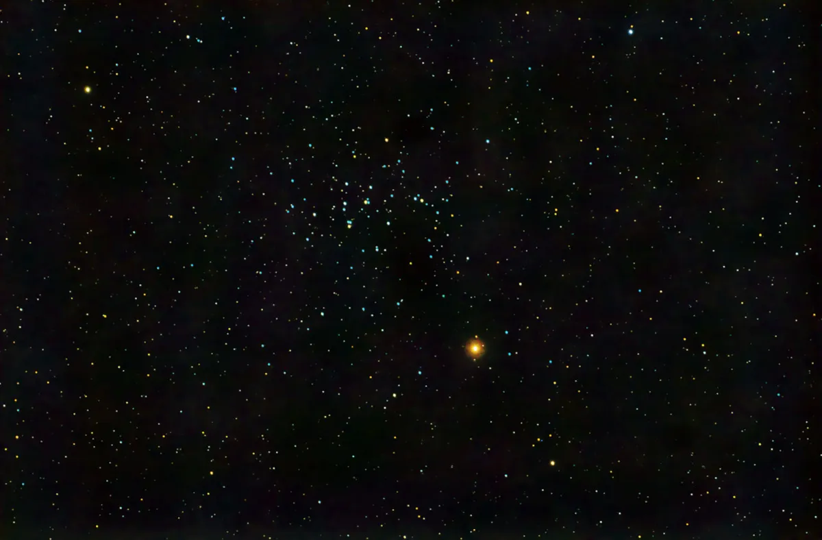 Mars and M44 David Hoskin, Halifax, Nova Scotia, Canada, 31 May 2023 Equipment: Canon EOS Rebel T3I DSLR camera, William Optics RedCat51 apo refractor, Sky-Watcher Star Adventurer mount 