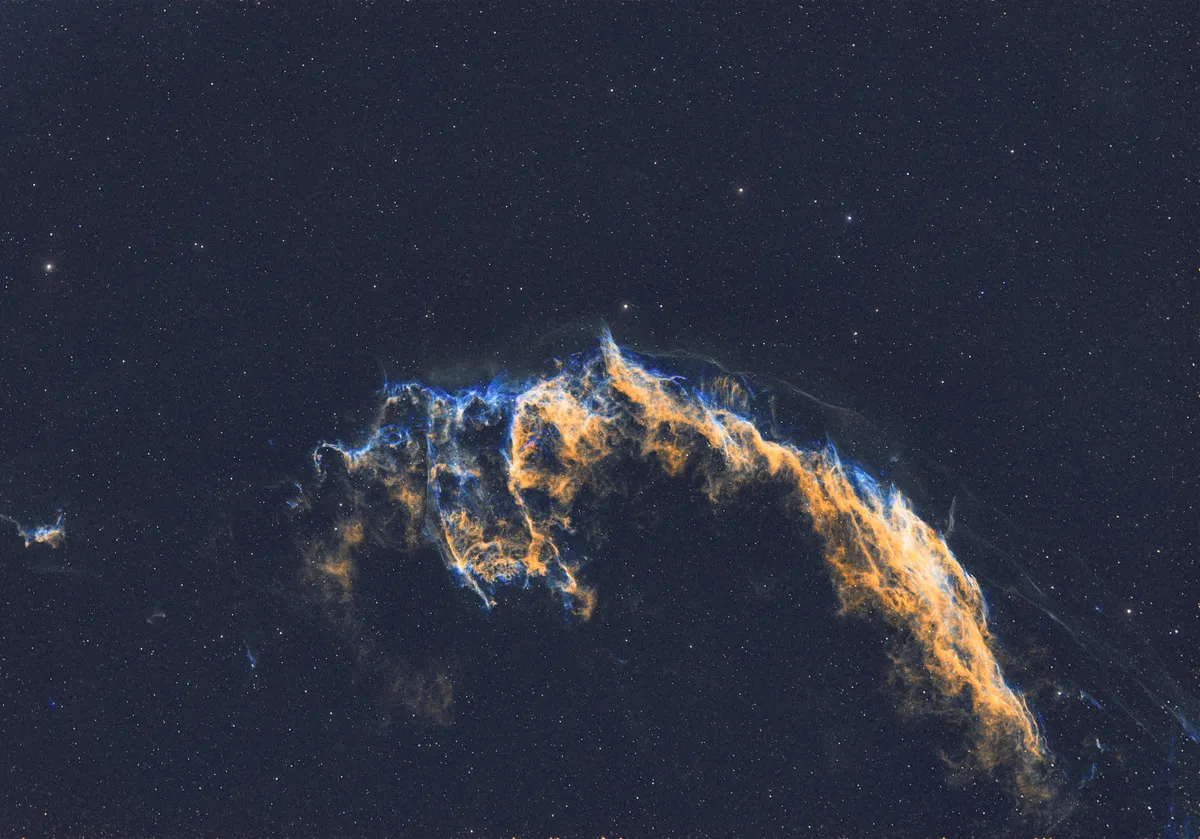 The Bat Nebula Jonathon Ellliott, Gloucester, UK, 5 and 6 June 2023 Equipment: ZWO ASI2600MM-Pro CMOS camera, SharpStar 140PH f/6.5 triplet apo refractor, Sky-Watcher EQ6-R Pro mount 