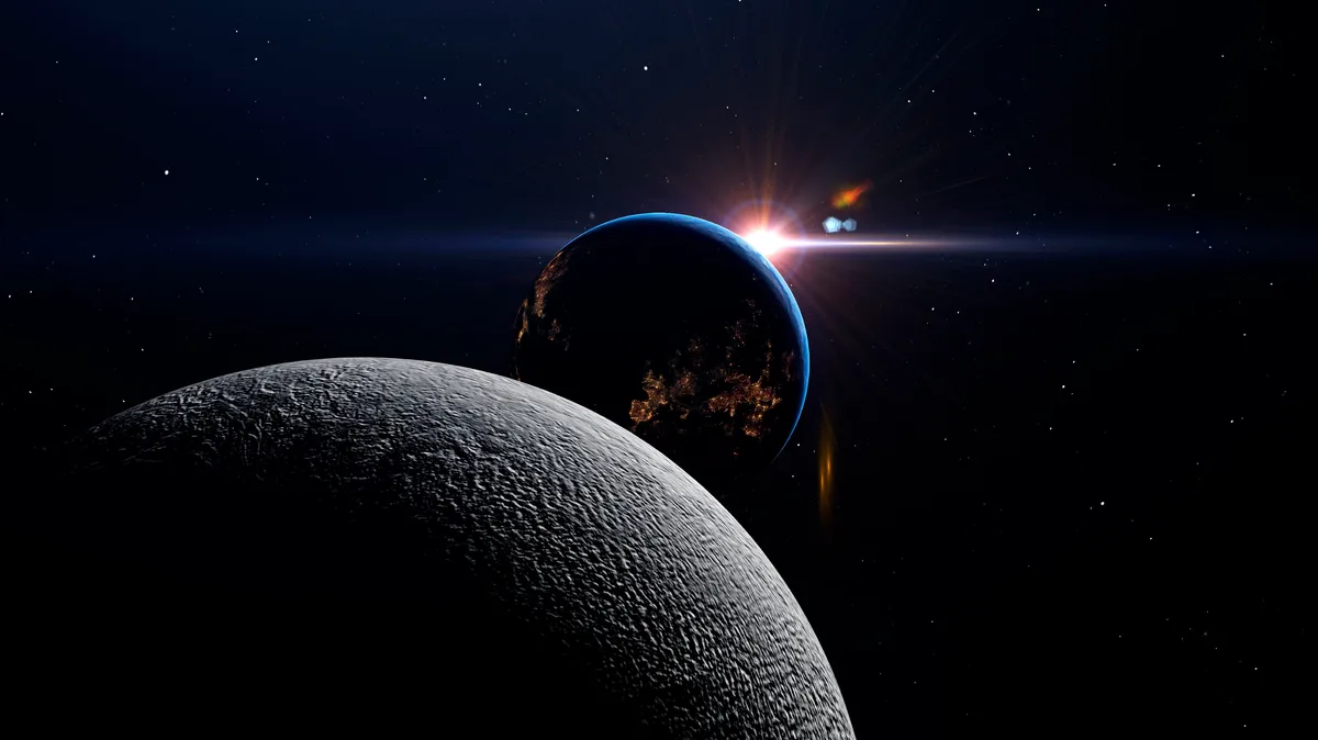 Moon, Earth and the Sun. Credit: FreelanceImages/Universal Images Group/SCIENCE PHOTO LIBRARY