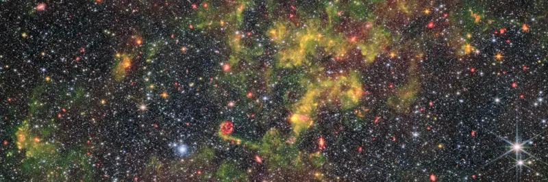 NGC 6822, Barnard’s Galaxy James Webb Space Telescope, 31 July 2023 Credit: ESA/Webb, NASA & CSA, M. Meixner