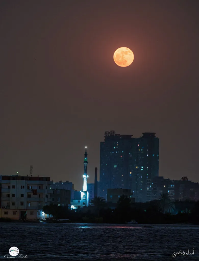 Sturgeon Moon over the Nile Osama Fathi, Cairo, Egypt, 1 August 2023 Equipment: Astro-modded Nikon Z6 mirrorless camera, William Optics RedCat51 250mm refractor