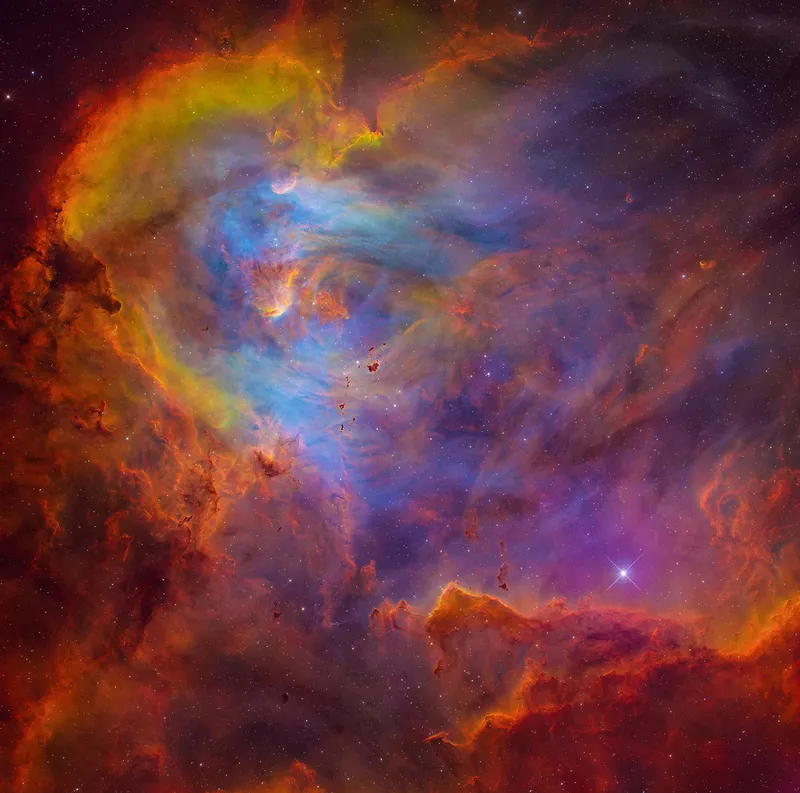 The Running Chicken Nebula © Runwei Xu and Binyu Wang. Location: El Sauce Observatory, Río Hurtado, Chile. Winner, Young Astronomy Photographer of the Year. Taken with an ASA N20 f/3.8 Newtonian telescope, ASA DDM85 mount, FLI Proline 16803 camera, 1,900 mm f/3.8, 5.5 hours total exposure