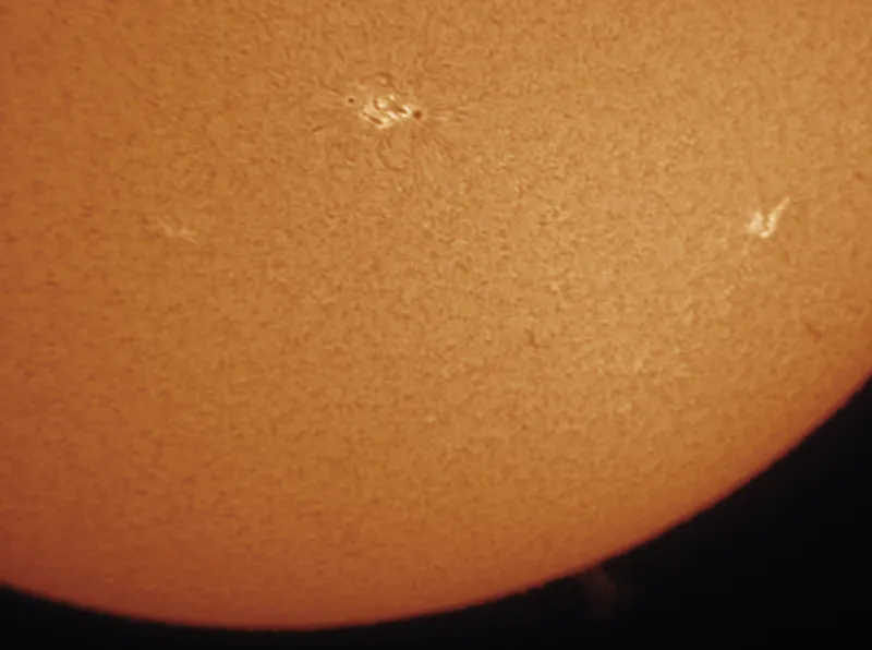 The Lunt Ls35 Basic delivered some excellent views of the edge of the Sun. Credit: Pete Lawrence