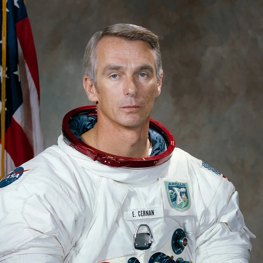 11th person to walk on the moon gene cernan